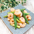 Satoco❋'s cooksnap of when they made 冷凍エビとアスパラのニンニクバター炒め.