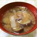 papepo☆'s cooksnap of when they made 茄子と茗荷のお味噌汁.