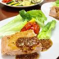 Superlittleboo's cooksnap of when they made サーモンの粒マスタードバターソース.