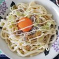 ☆hikonyan☆'s cooksnap of when they made 冷たいうどん！釜卵しらす醤油マヨネーズ.