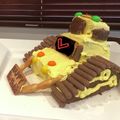メルボルンちゃん's cooksnap of when they made 男の子に★ブルドーザーのバースデーケーキ.