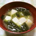 papepo☆'s cooksnap of when they made 豆腐とワカメのお味噌汁(^-^)v.