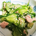 keltutin's cooksnap of when they made ツナときゅうりの酢の物.