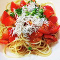 オアシス☆彡's cooksnap of when they made しらすとトマトの和風冷製パスタ.