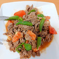 きゃおり～な's cooksnap of when they made 中華炒めを簡単洋風♪牛肉とトマトの炒め物.