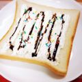 ふうはっちゃん's cooksnap of when they made 簡単！すぐ出来るホイップ&チョコ食パン☆.