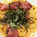 あ's cooksnap of when they made ベーコンのせるだけ♪手抜きカルボナーラ.