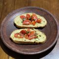 Nilmini's cooksnap of when they made トマトとジェノベーゼソースのブルスケッタ.