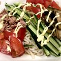 クックCKWZHQ☆'s cooksnap of when they made トマトとツナの冷やし中華風うどん.