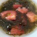 amileamila's cooksnap of when they made 夏バテにもツワリにも。超簡単もずくトマト.