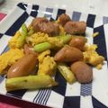 うさぎのためちゃん's cooksnap of when they made アスパラガスとソーセージのふわふわ卵炒め.