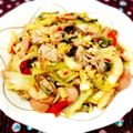ふうはっちゃん's cooksnap of when they made 焼き肉のたれ簡単豚コマと残り野菜の炒め物.