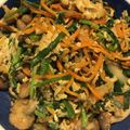 Karikari苺's cooksnap of when they made 簡単　ニラ卵しめじ.
