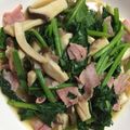 クック2H9MD0☆'s cooksnap of when they made ベーコンとほうれん草のソテー.