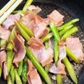 ゆなちーず's cooksnap of when they made アスパラとハムのバター炒め.