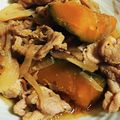 いるっち's cooksnap of when they made カボチャと舞茸・豚こまのゴマ煮.
