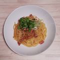 アクセル☆'s cooksnap of when they made いかの塩辛で♡ペペロンチーノ♪.