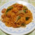 papepo☆'s cooksnap of when they made 濃厚★懐かしのナポリタン.
