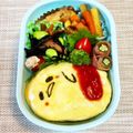 悠愛らぶ☆'s cooksnap of when they made キャラ弁 ぐでたまオムライス.