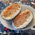 ☆hikonyan☆'s cooksnap of when they made 旦那のランチ♪ハンバーグのオニギラズ♪.