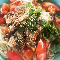 マルン's cooksnap of when they made さばトマ白だしそうめん.