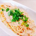 ♡ここはな♡'s cooksnap of when they made 【簡単&時短】ツナと大葉のクリームパスタ.