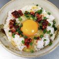 あたりめっこ's cooksnap of when they made 卵かけご飯 食べるラー油.