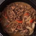 ふふふのりか's cooksnap of when they made 豚肉とごぼうとこんにゃくの味噌煮込み.