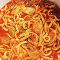 akiyuママ's cooksnap of when they made 辛ラーメン☆オクラのトロミで酸辣湯麺.