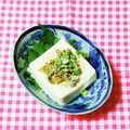 カレンガール's cooksnap of when they made お好きな漬物＆マヨde冷奴(温奴)✿.