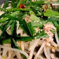 ひなまなここのはは's cooksnap of when they made 【時短】韓国風もやしとひき肉の蒸し焼き.