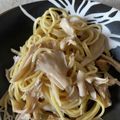 クロクロクローバー's cooksnap of when they made レンジで簡単和風パスタ♪.