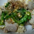 ｋａｒｉｎｒｉｎ's cooksnap of when they made めんつゆで！ゴーヤチャンプルー.