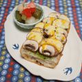 バカリャウ's cooksnap of when they made バジルとマッシュルームのタルティーヌ.