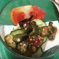 ハラクン's cooksnap of when they made オクラと梅の冷奴.