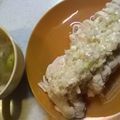 aizu_po's cooksnap of when they made 鶏むね肉で2品！ねぎ塩レモンと椎茸スープ.