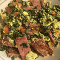 グランドフォークス's cooksnap of when they made ほうれん草とスパムとトマトの炒め物.