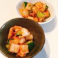 コエマクぶーちゃん's cooksnap of when they made 塩揉み大根と胡瓜☆キムチで浅漬け！.