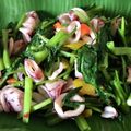 ゆっきい９'s cooksnap of when they made ガツン☆空芯菜とイカの炒め物.