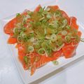 ゆにこーん☆'s cooksnap of when they made 余った鯛の刺身でわさびポン酢☆.