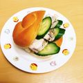★ぴよぴよ501★'s cooksnap of when they made チキンサンド★サラダチキンで簡単♪.