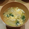 ラリー＆サラ's cooksnap of when they made 小松菜と玉ねぎの卵とじ味噌汁.