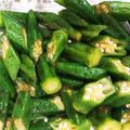 そよ風の詩's cooksnap of when they made (σ・∀・)σ ★オクラのナムル★.