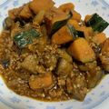 うめめう's cooksnap of when they made 茄子とカボチャ๑挽肉味噌そぼろ✿.