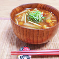 Yukiまむ's cooksnap of when they made なめこと大根と油揚げの味噌汁.