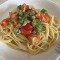 ちー助☆'s cooksnap of when they made トマトとオクラとツナの冷製パスタ.