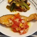 tsumusio's cooksnap of when they made 夏♪鮭のムニエル・フレッシュトマトソース.