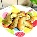 クック7EGVQO☆'s cooksnap of when they made 子供が大好き☆茹で卵とエビの春巻き.