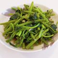 チェビス's cooksnap of when they made サツマイモの葉中華炒め.