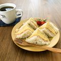 あんピンク's cooksnap of when they made レンジで簡単☆厚焼きたまごサンド.